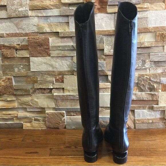 ALEXANDER WANG Sigrid Tall Cutout Heeled Leather Riding Boots. - Picture 3 of 14